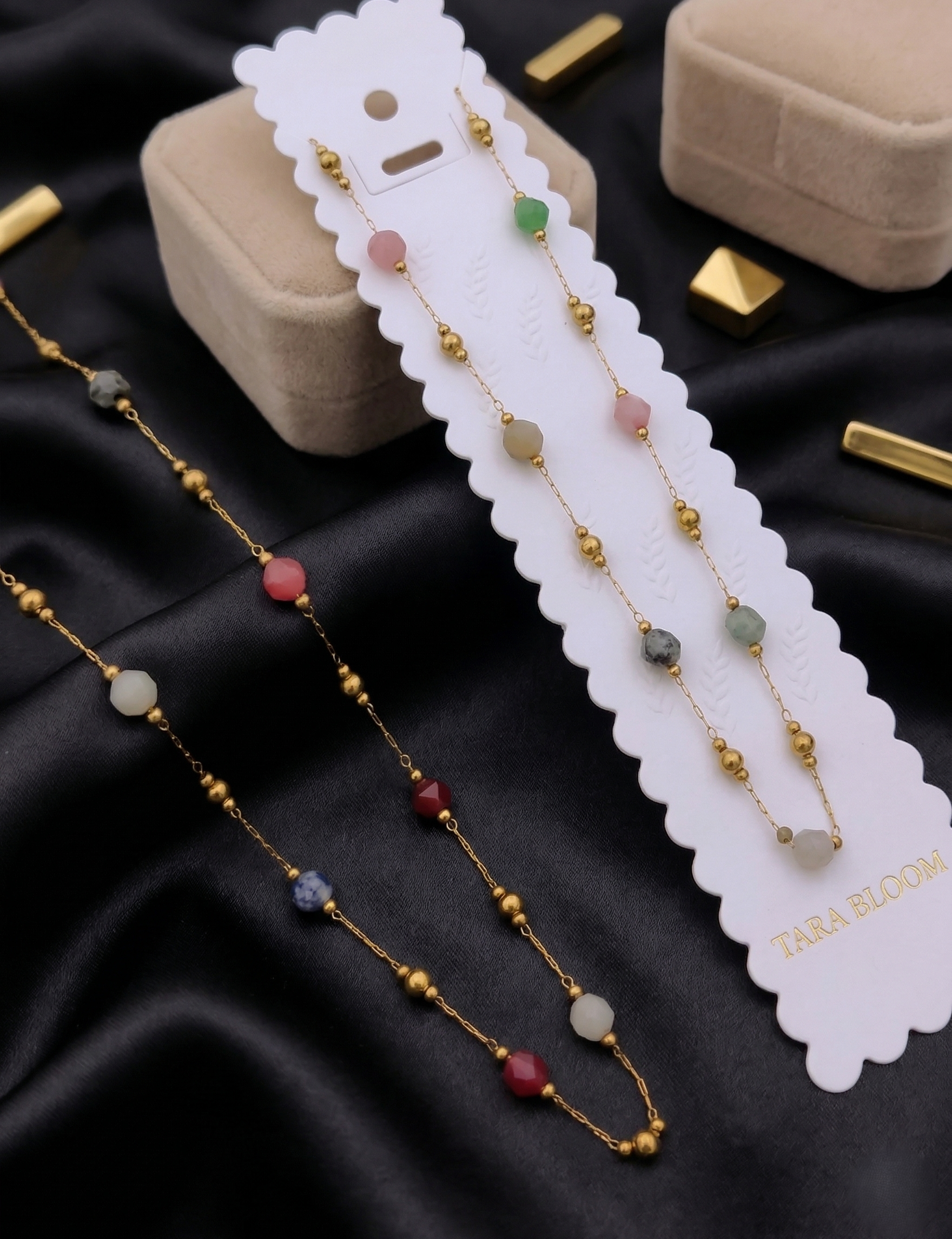 TB-N-010 Anti-Tarnish Stainless Steel Crystal Necklace